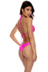 Luli Fama Chasing Stars Sequins Ruched Back Brazilian Tie Side Bottom
